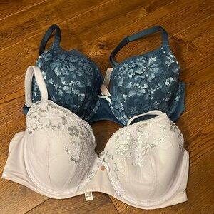 Victoria’s Secret Lined Demi 36D Bras (two)